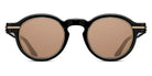 Matsuda® M2050 MTD M2050 Black/Brushed Gold/Brown 46 - Black/Brushed Gold / Brown Sunglasses