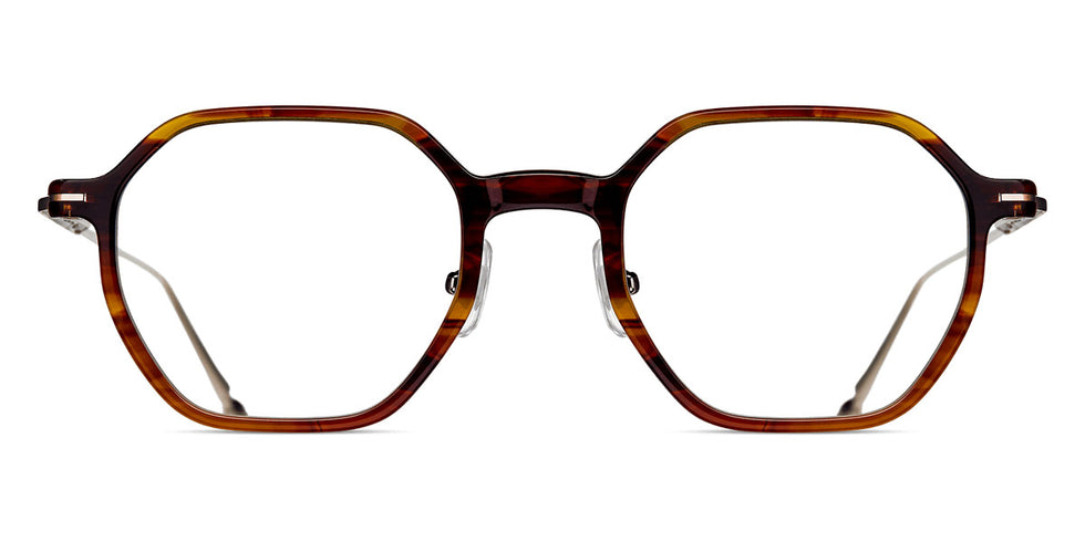 Matsuda® M2053 MTD M2053 Light Brown Stripe/Brushed Pale Gold 48 - Light Brown Stripe / Brushed Pale Gold Eyeglasses