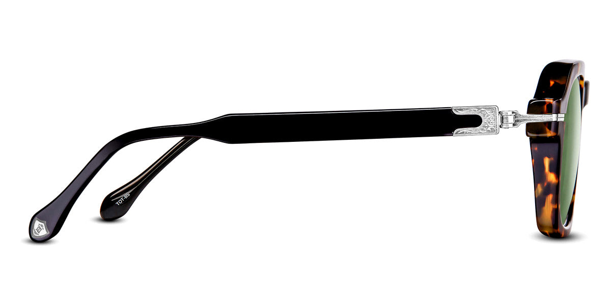 Matsuda® M2055 MTD M2055 Tokyo Tortoise/Brushed Silver/Sage Green 48 - Tokyo Tortoise/Brushed Silver / Sage Green Sunglasses
