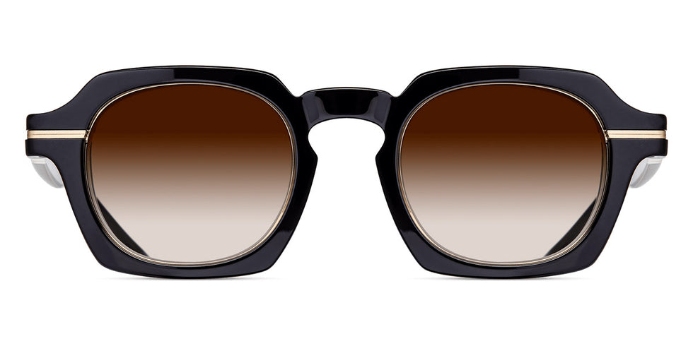 Matsuda® M2055 MTD M2055 Black/Brushed Gold/Brown Gradient 48 - Black/Brushed Gold / Brown Gradient Sunglasses
