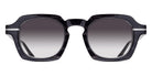 Matsuda® M2055 MTD M2055 Black Stripe/Brushed Silver/Grey Gradient 48 - Black Stripe/Brushed Silver / Grey Gradient Sunglasses