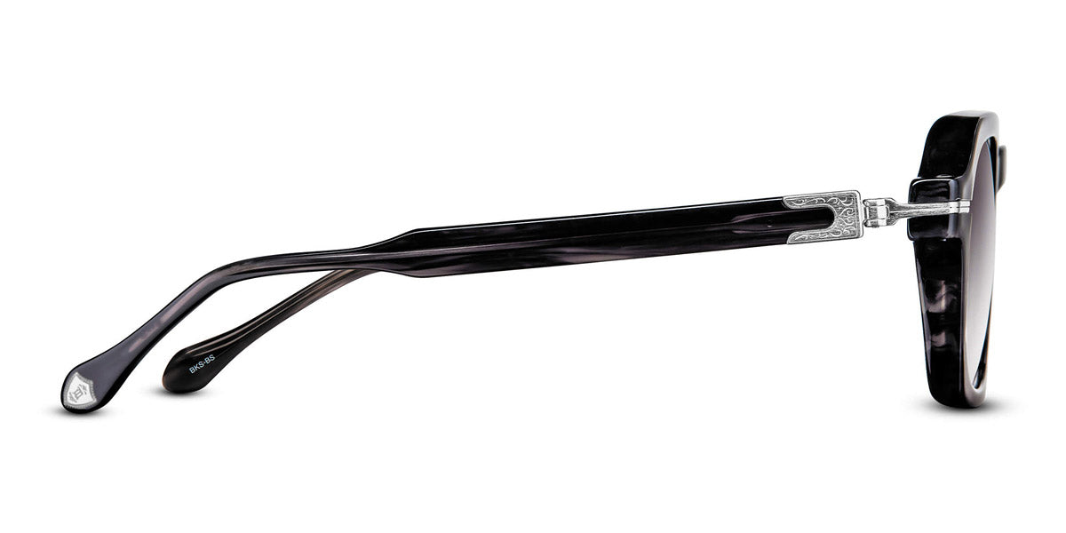 Matsuda® M2055 MTD M2055 Black Stripe/Brushed Silver/Grey Gradient 48 - Black Stripe/Brushed Silver / Grey Gradient Sunglasses