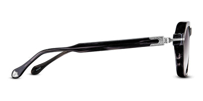 Matsuda® M2055 MTD M2055 Black Stripe/Brushed Silver/Grey Gradient 48 - Black Stripe/Brushed Silver / Grey Gradient Sunglasses