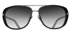 Matsuda® M3023 MTD M3023 Antique Silver/Matte Black/Grey Gradient 52 - Antique Silver/Matte Black / Grey Gradient Sunglasses
