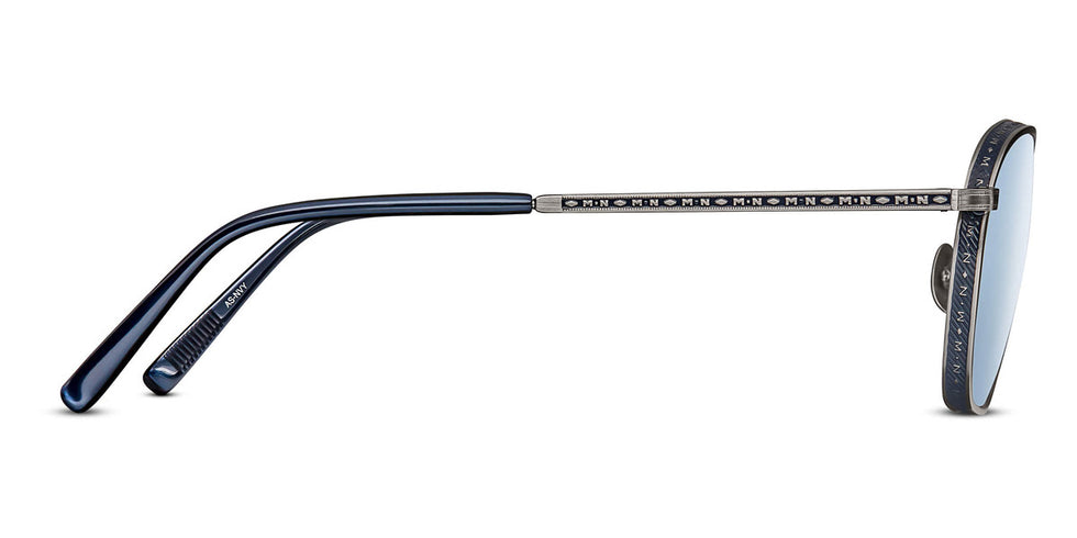 Matsuda® M3101 MTD M3101 Antique Silver/Navy/Cobalt Blue 52 - Antique Silver/Navy / Cobalt Blue Sunglasses