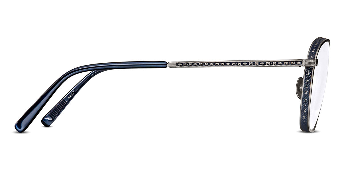 Matsuda® M3101 MTD M3101 Antique Silver/Navy 52 - Antique Silver / Navy Eyeglasses