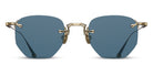 Matsuda® M3104-A MTD M3104-A Brushed Gold/Blue Grey 46 - Brushed Gold / Blue Grey Sunglasses