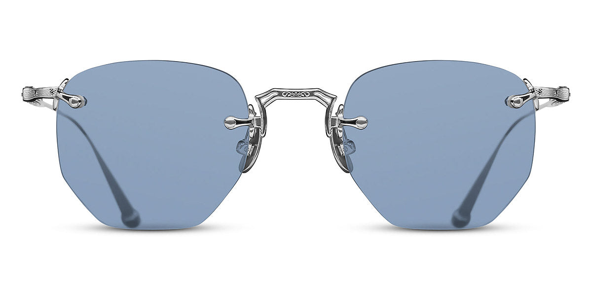 Matsuda® M3104-A MTD M3104-A Palladium White/Cobalt Blue 46 - Palladium White / Cobalt Blue Sunglasses