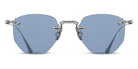Matsuda® M3104-A MTD M3104-A Palladium White/Cobalt Blue 46 - Palladium White / Cobalt Blue Sunglasses