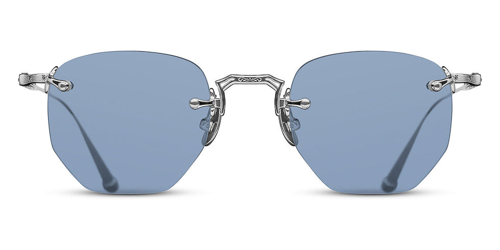 Matsuda® M3104-A MTD M3104-A Palladium White/Cobalt Blue 46 - Palladium White / Cobalt Blue Sunglasses