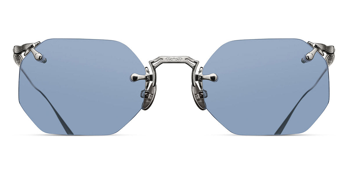 Matsuda® M3104-B MTD M3104-B Palladium White/Cobalt Blue 49 - Palladium White / Cobalt Blue Sunglasses