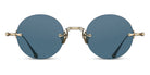 Matsuda® M3105-D MTD M3105-D Brushed Gold/Blue Grey 47 - Brushed Gold / Blue Grey Sunglasses