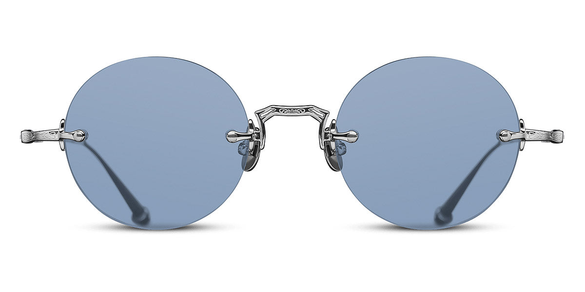 Matsuda® M3105-D MTD M3105-D Palladium White/Cobalt Blue 47 - Palladium White / Cobalt Blue Sunglasses