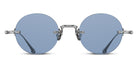 Matsuda® M3105-D MTD M3105-D Palladium White/Cobalt Blue 47 - Palladium White / Cobalt Blue Sunglasses