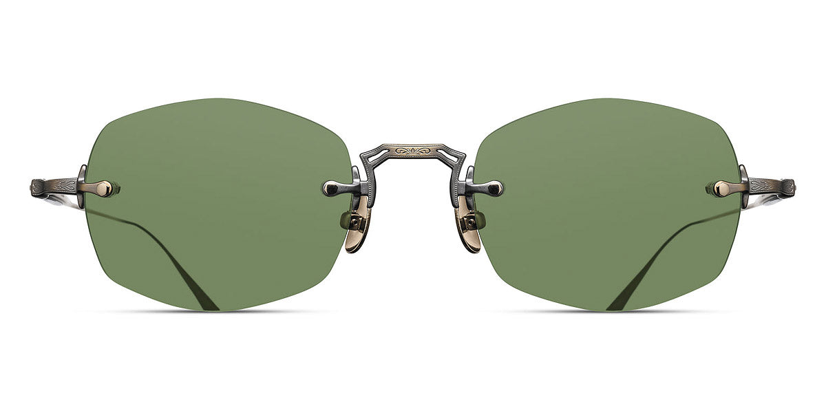 Matsuda® M3105-F MTD M3105-F Antique Gold/Sage Green 49 - Antique Gold / Sage Green Sunglasses