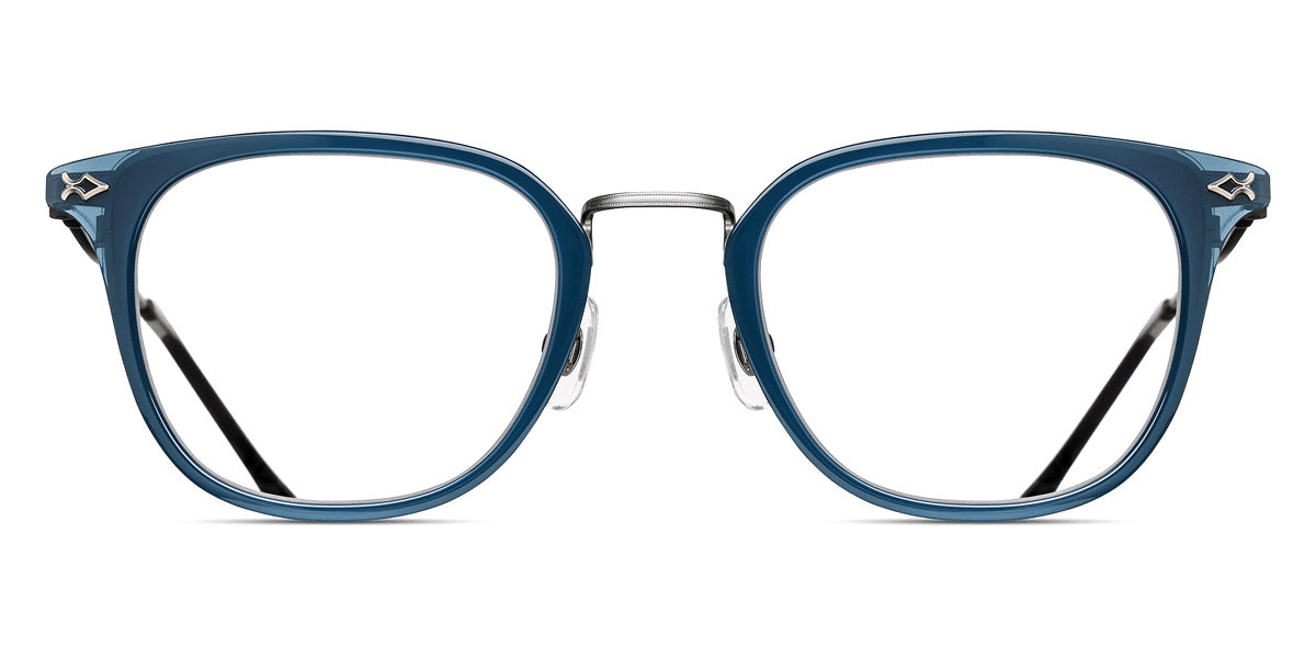 Matsuda® M3113 MTD M3113 Antique Silver/Navy Demi Brown 50 - Antique Silver / Navy Demi Brown Eyeglasses