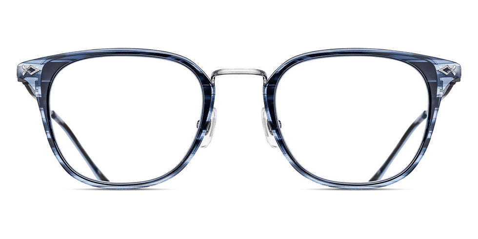 Matsuda® M3113 MTD M3113 Brushed Silver/Blue Demi 50 - Brushed Silver / Blue Demi Eyeglasses