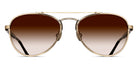 Matsuda® M3116 MTD M3116 Brushed Gold/Black/Brown Gradient 54 - Brushed Gold/Black / Brown Gradient Sunglasses