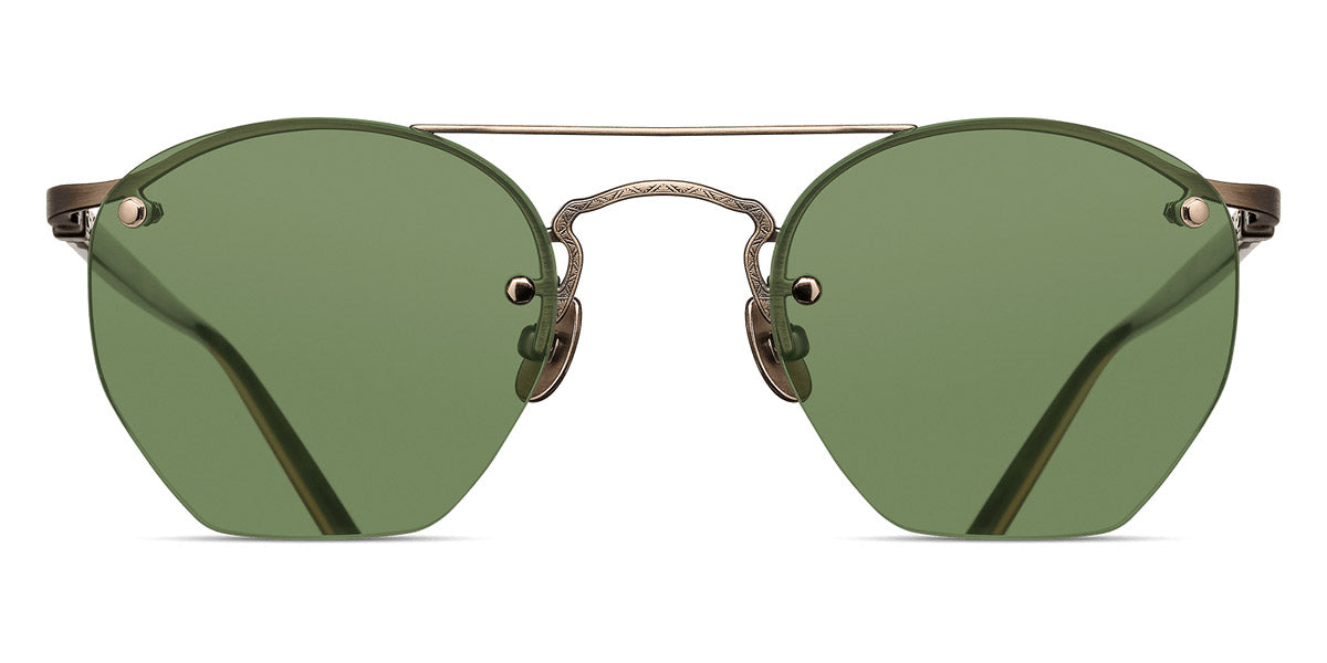 Matsuda® M3117 MTD M3117 Antique Gold/Sage Green 48 - Antique Gold / Sage Green Sunglasses