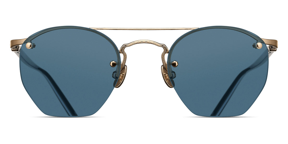 Matsuda® M3117 MTD M3117 Brushed Gold/Blue Grey 48 - Brushed Gold / Blue Grey Sunglasses