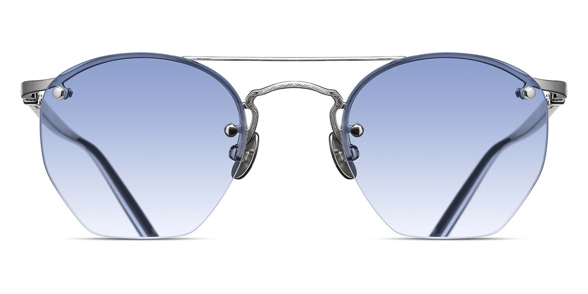 Matsuda® M3117 MTD M3117 Brushed Silver/Cafe Blue Gradient 48 - Brushed Silver / Cafe Blue Gradient Sunglasses