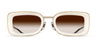 Matsuda® M3124 MTD M3124 Brushed Gold/Milk White/Brown Gradient 51 - Brushed Gold/Milk White / Brown Gradient Sunglasses