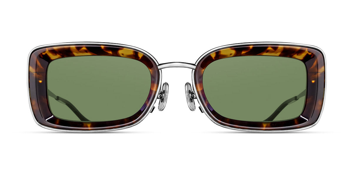 Matsuda® M3124 MTD M3124 Tokyo Tortoise/Brushed Silver/Sage Green 51 - Tokyo Tortoise/Brushed Silver / Sage Green Sunglasses