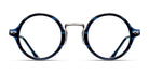 Matsuda® M3127 MTD M3127 Antique Silver/Blue Demi 43 - Antique Silver / Blue Demi Eyeglasses