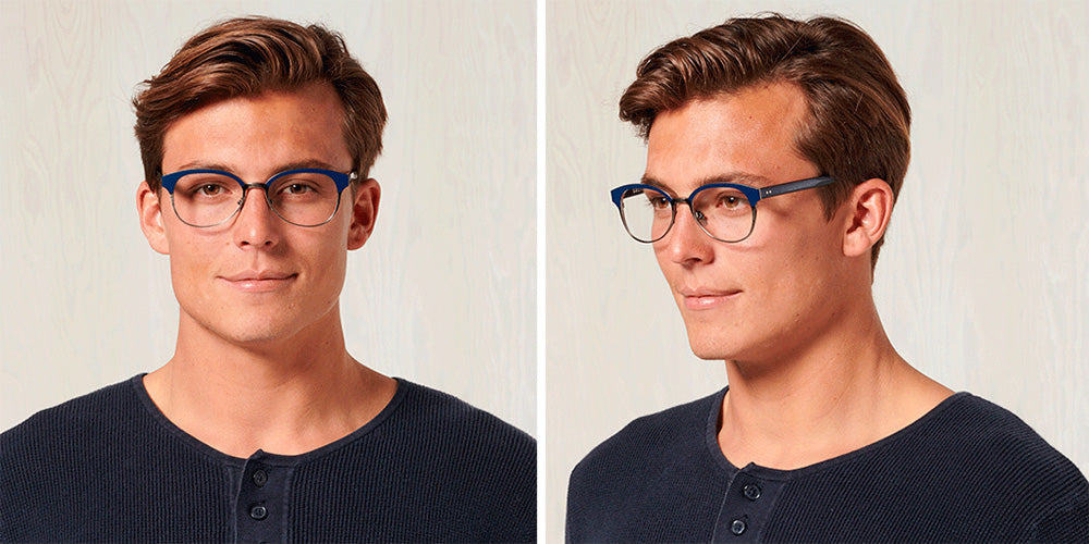 SALT.® MADISON RX SAL MADISON RX 002 54 - Indigo Blue Antique Silver Eyeglasses