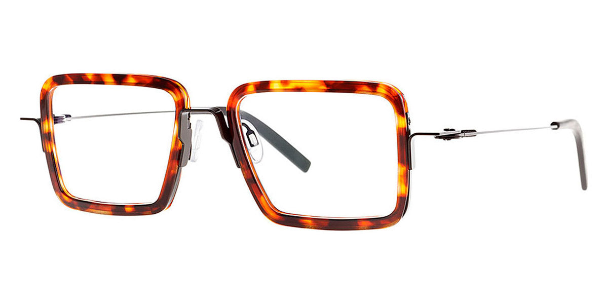 Theo® Mash TH MASH 40 50 - Brown Havana Citrus Black Eyeglasses