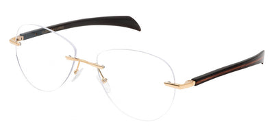 Gold & Wood® MERCURE 13 G&W MERCURE 13.6.CMB32 58 - 13.6.CMB.32 - Shiny Palladium/Black Horn Eyeglasses