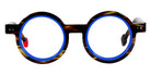 Sabine Be® Mini Be Addict - Shiny Veined Tortoise Dark / Shiny Blue Klein Eyeglasses