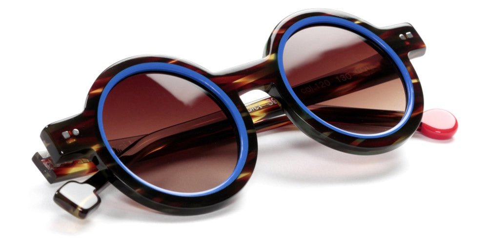 Sabine Be® Mini Be Addict Sun - Shiny Veined Tortoise Dark / Shiny Blue Klein Sunglasses