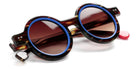 Sabine Be® Mini Be Addict Sun - Shiny Veined Tortoise Dark / Shiny Blue Klein Sunglasses