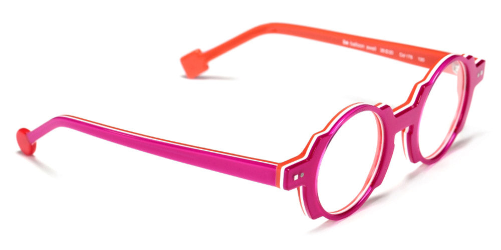 Sabine Be® Mini Be Balloon Swell - Shiny Translucent Fichsia / White / Shiny Orange Eyeglasses