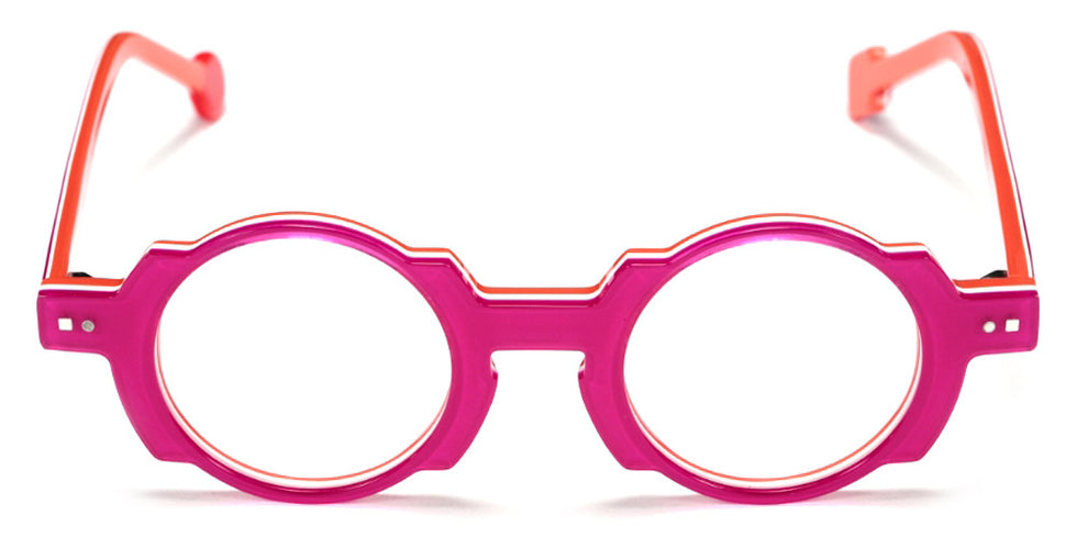 Sabine Be® Mini Be Balloon Swell - Shiny Translucent Fichsia / White / Shiny Orange Eyeglasses