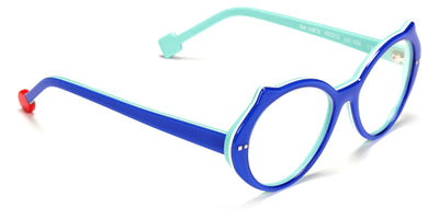 Sabine Be® Mini Be Cat'S - Bleu Klein Translucide Brillant / Blanc / Turquoise Brillant Eyeglasses