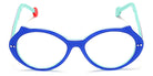 Sabine Be® Mini Be Cat'S - Bleu Klein Translucide Brillant / Blanc / Turquoise Brillant Eyeglasses