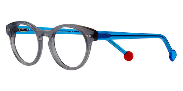 Sabine Be® Mini Be Crazy - Shiny Translucent Gray / Shiny Translucent Neon Blue Eyeglasses