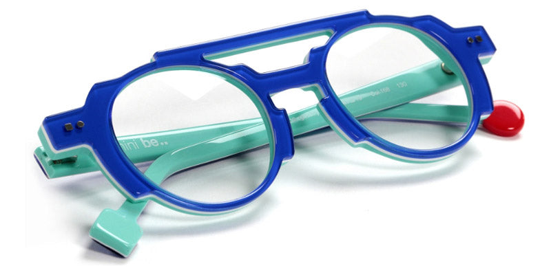Sabine Be® Mini Be Groovy Swell - Shiny Translucent Blue Klein / White / Shiny Turquoise Eyeglasses