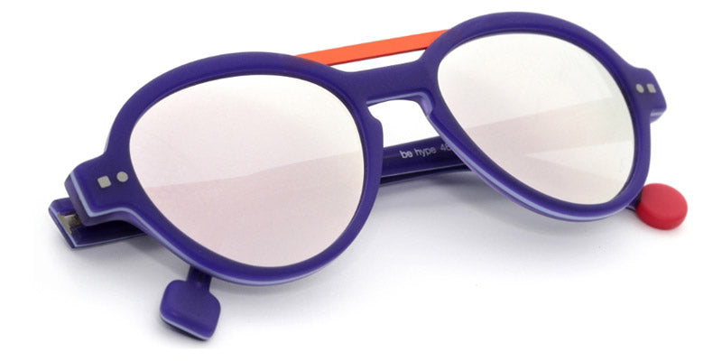 Sabine Be® Mini Be Hype Sun T46 - Matte Purple / Satin Neon Orange Sunglasses