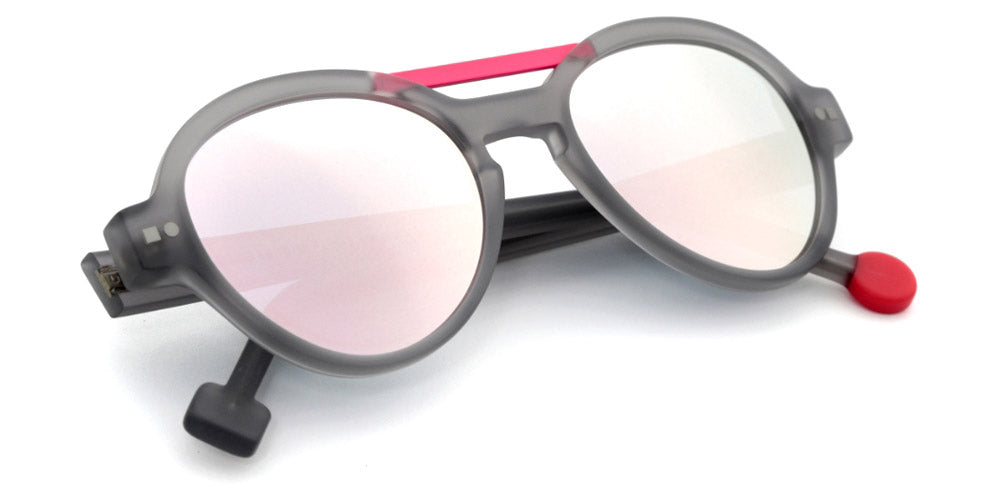 Sabine Be® Mini Be Hype Sun T46 - Matte Translucent Gray / Satin Neon Pink Sunglasses