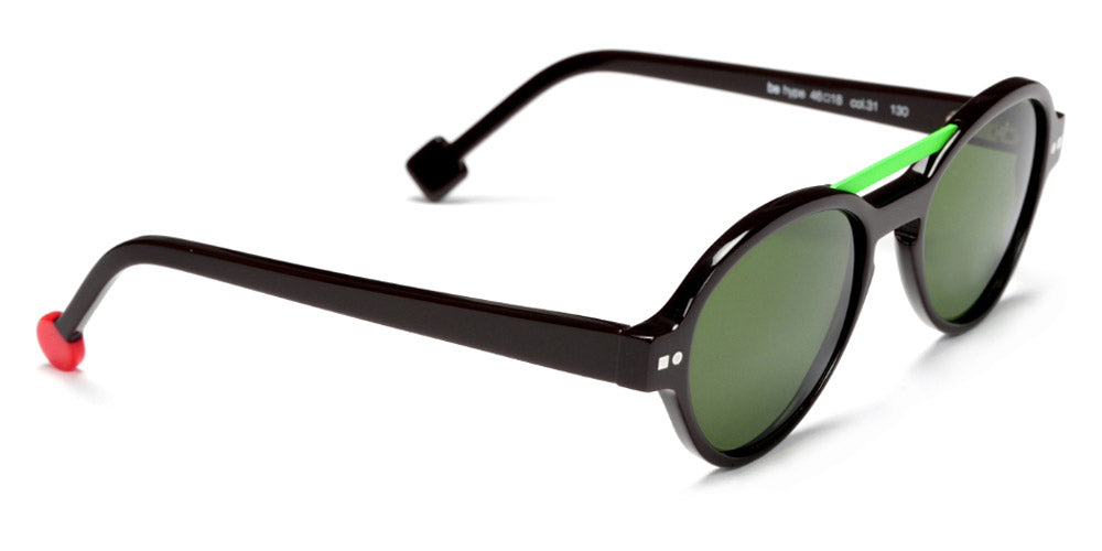 Sabine Be® Mini Be Hype Sun T46 - Shiny Dark Choco Brown / Polished Palladium Sunglasses