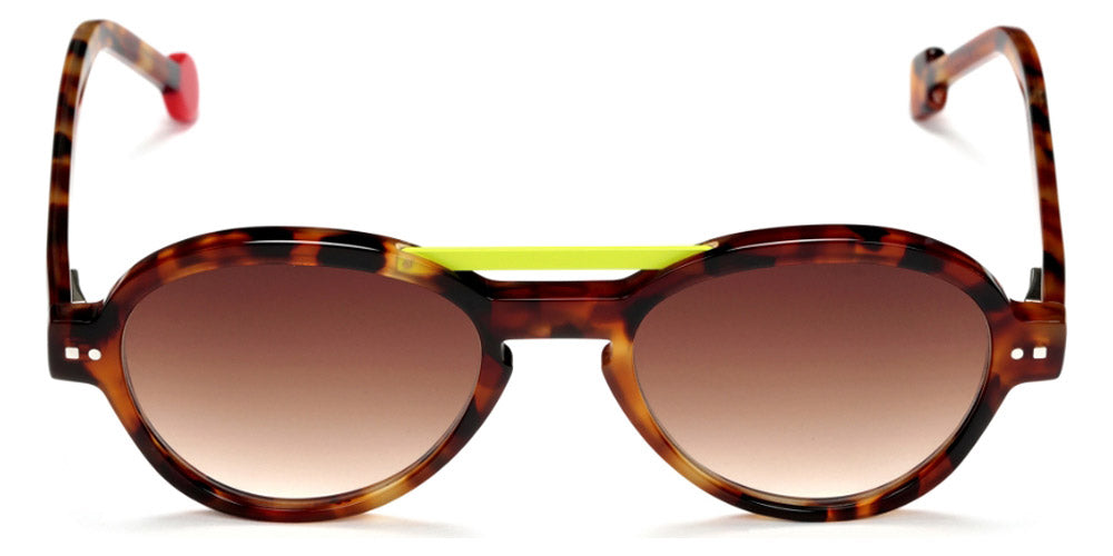 Sabine Be® Mini Be Hype Sun T46 - Shiny Fawn Tortoise / Neon Yellow Sunglasses