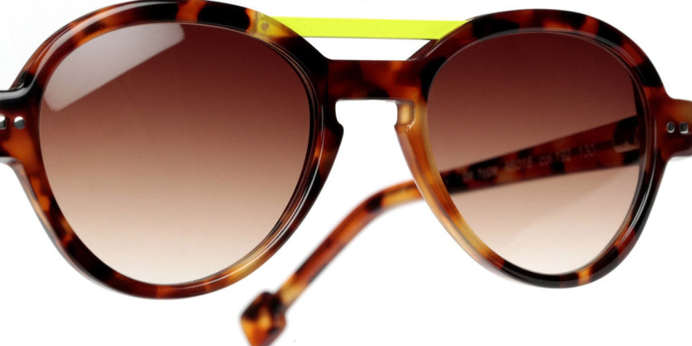 Sabine Be® Mini Be Hype Sun T46 - Shiny Fawn Tortoise / Neon Yellow Sunglasses