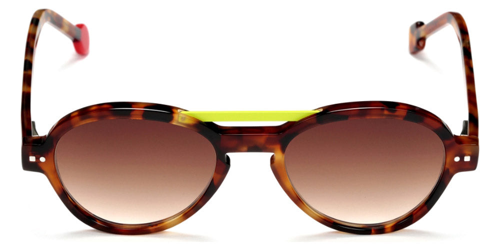 Sabine Be® Mini Be Hype Sun T49 - Shiny Fawn Tortoise / Neon Yellow Sunglasses
