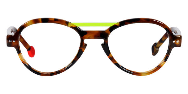 Sabine Be® Mini Be Hype T46 - Shiny Fawn Tortoise / Neon Yellow Eyeglasses