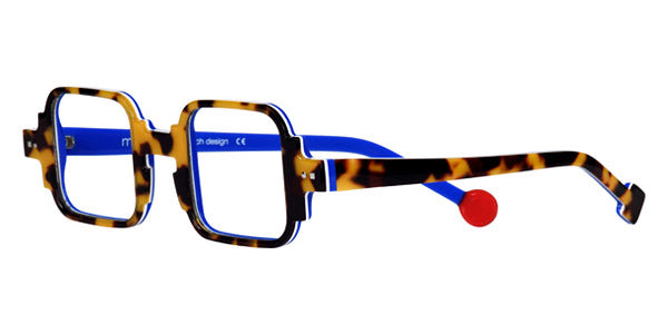 Sabine Be® Mini Be Square Swell - Shiny Tokyo Tortoise / White / Shiny Blue Klein Eyeglasses