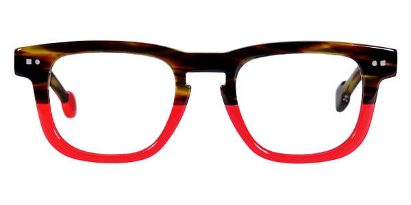 Sabine Be® Mini Be Swag - Shiny Dark Veined Tortoise / Shiny Red Eyeglasses