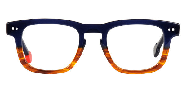 Sabine Be® Mini Be Swag - Shiny Navy Blue / Shiny Blond Veined Tortoise Eyeglasses